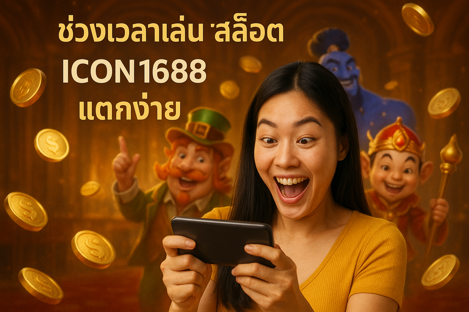 ช่วงเวลาเล่นสล็อตเว็บตรง ICON1688 แตกง่าย